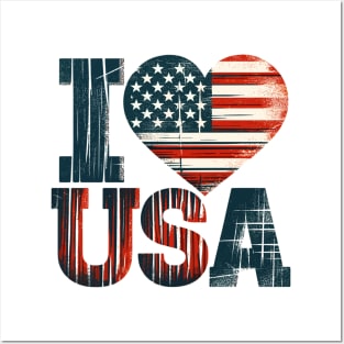 I Love USA Posters and Art